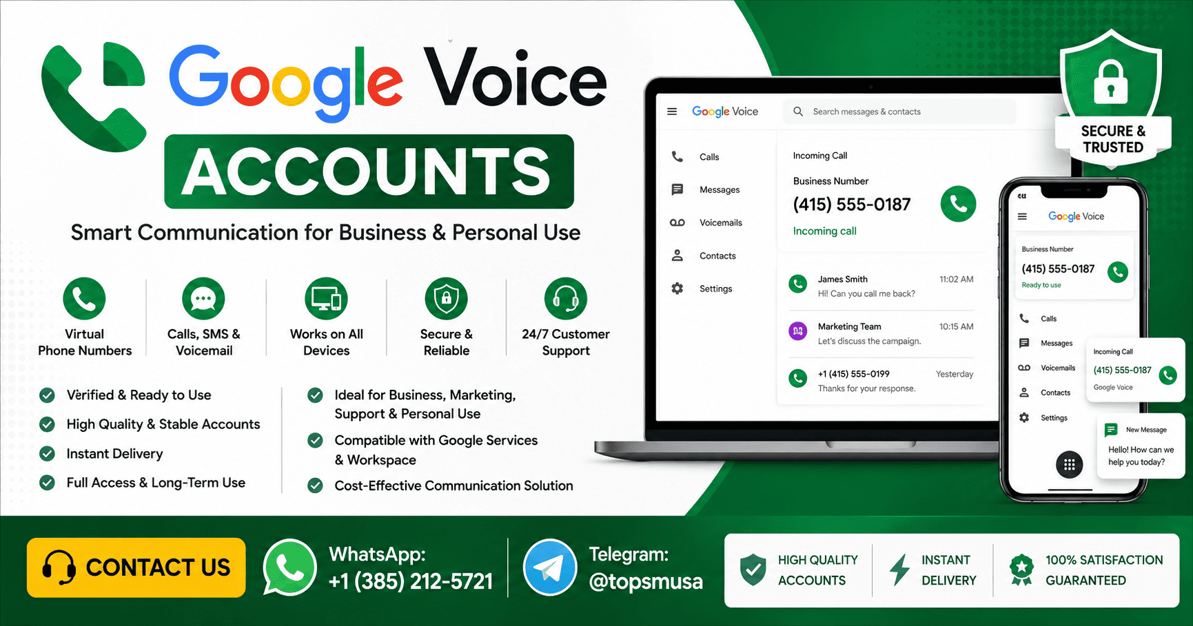 Buy Google Voice Accounts
